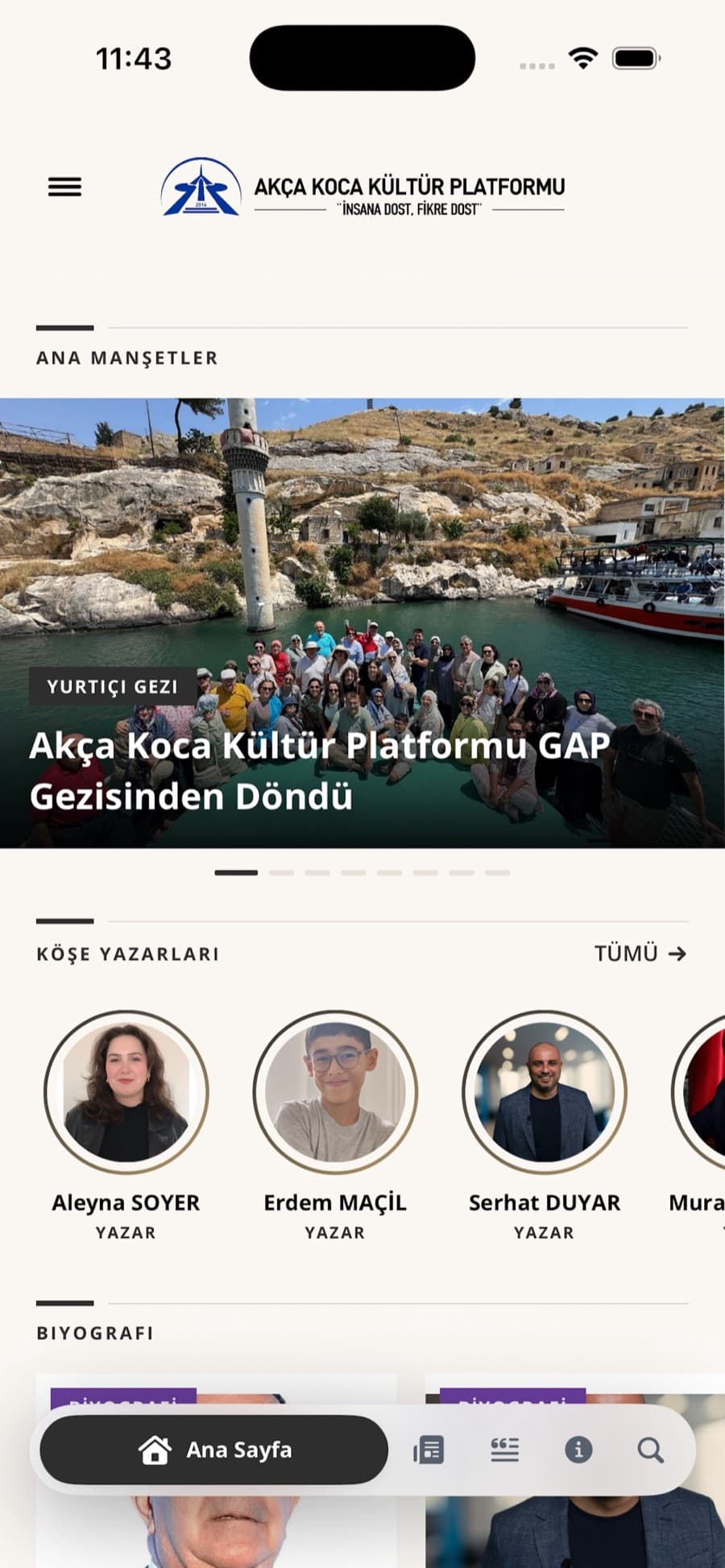 Akça Koca Kültür Platformu — Ana sayfa