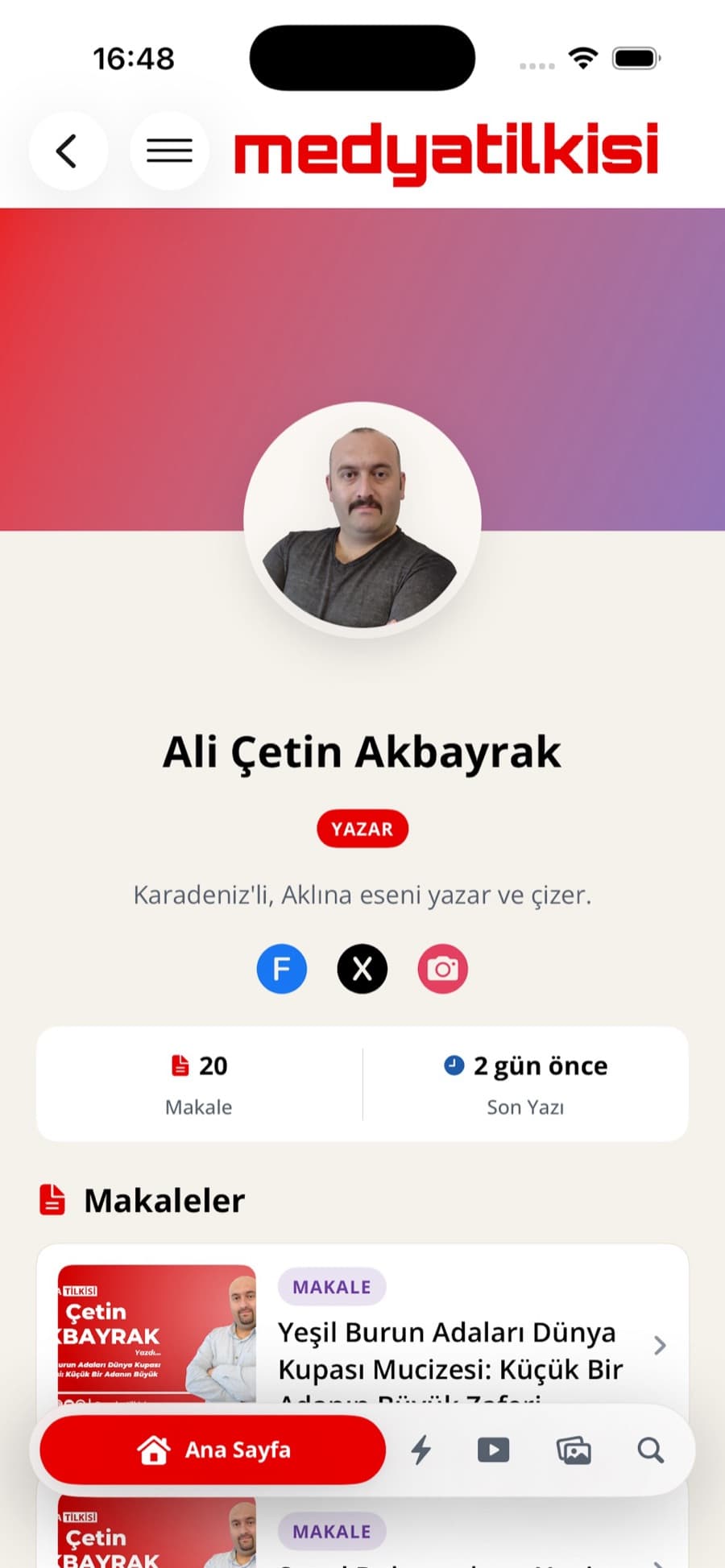 Medya Tilkisi — Yazar profili