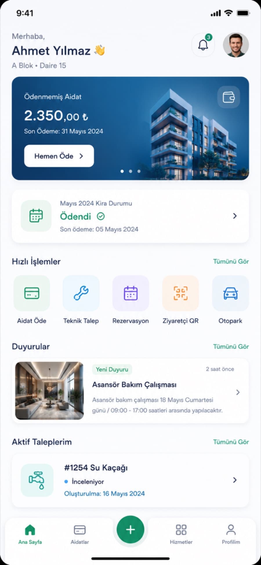 Residio — Sakin ana sayfası
